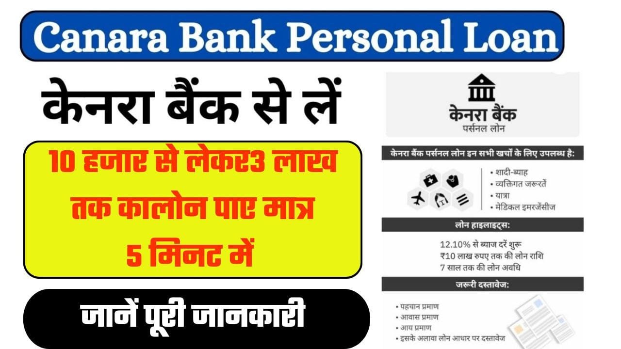 Canara Bank Personal Loan Apply Process