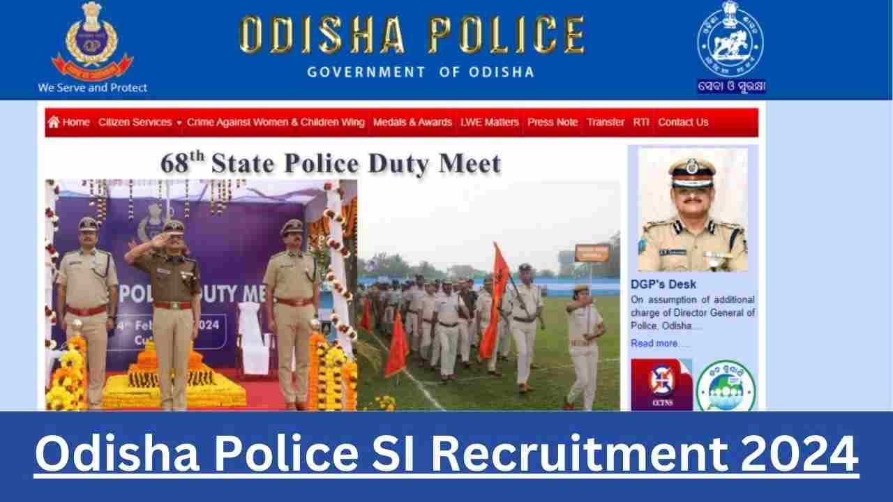 Odisha Police SI Recruitment 2024