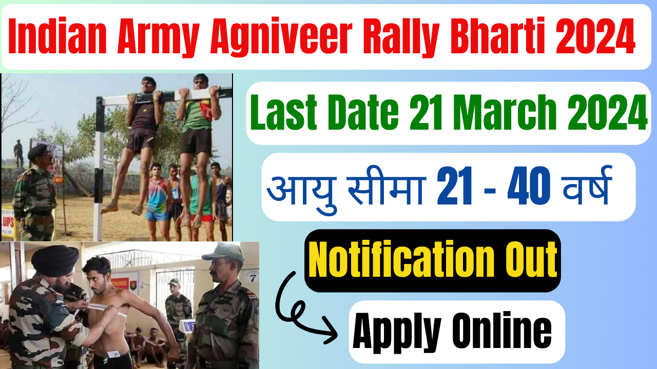 Indian Army Agniveer Rally Bharti 2024 Online Registration