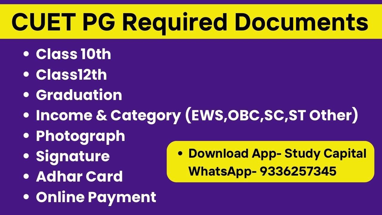 CUET PG 2024 Online Apply Link NTA CUET Application Form, Eligibility