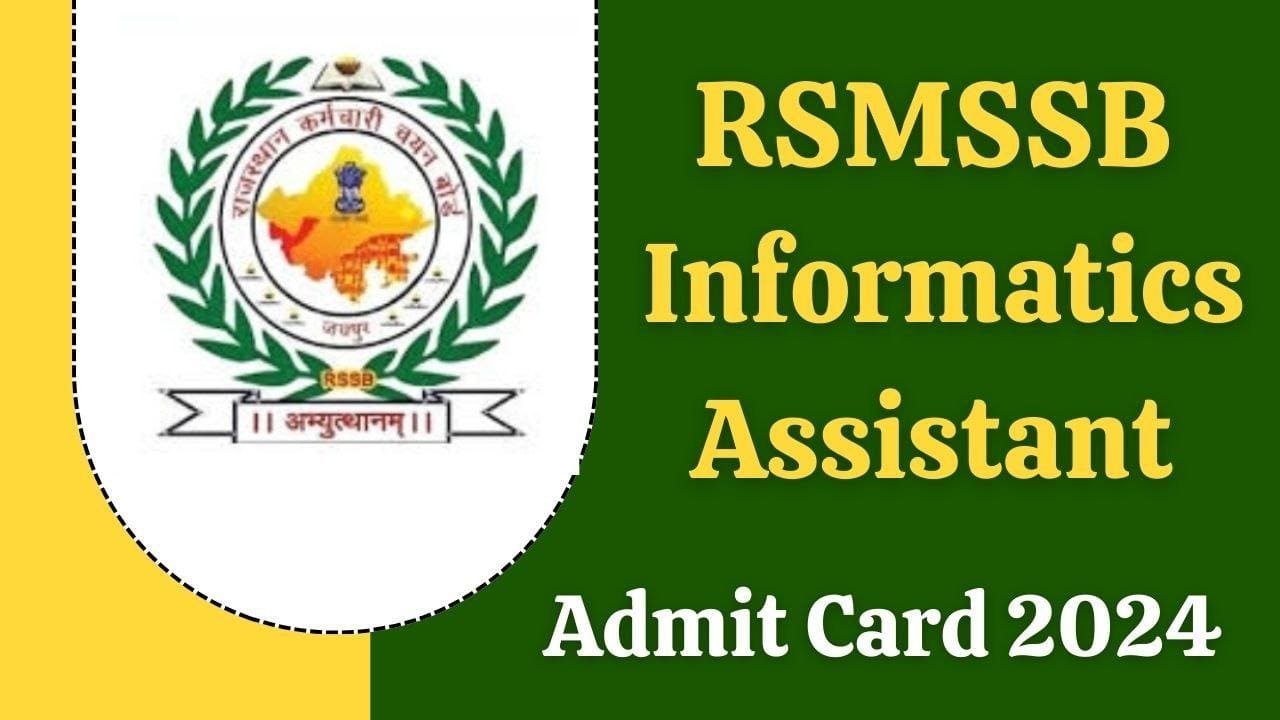 RSMSSB Informatics Assistant Admit Card 2024 Download