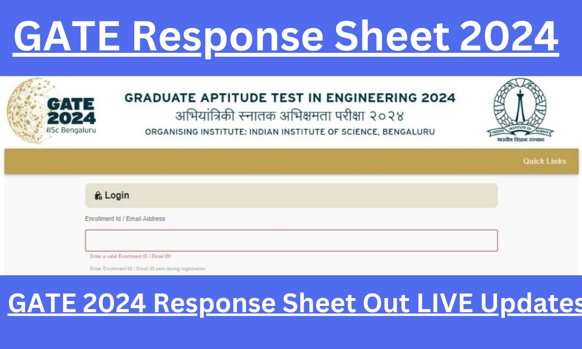 GATE Response Sheet 2024