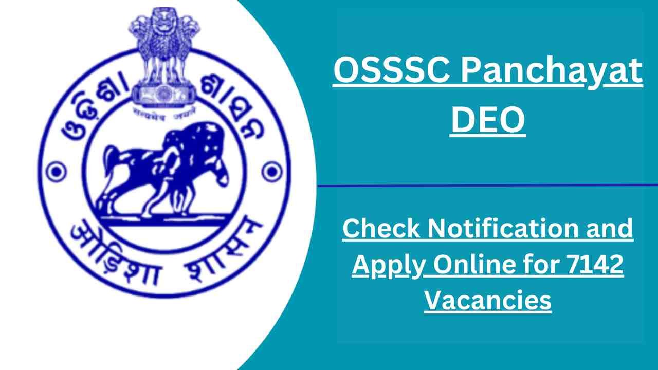 OSSSC Panchayat DEO Recruitment 2024