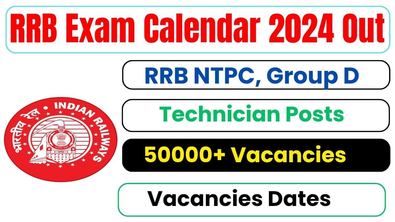 RRB Exam Calendar 2024 Out