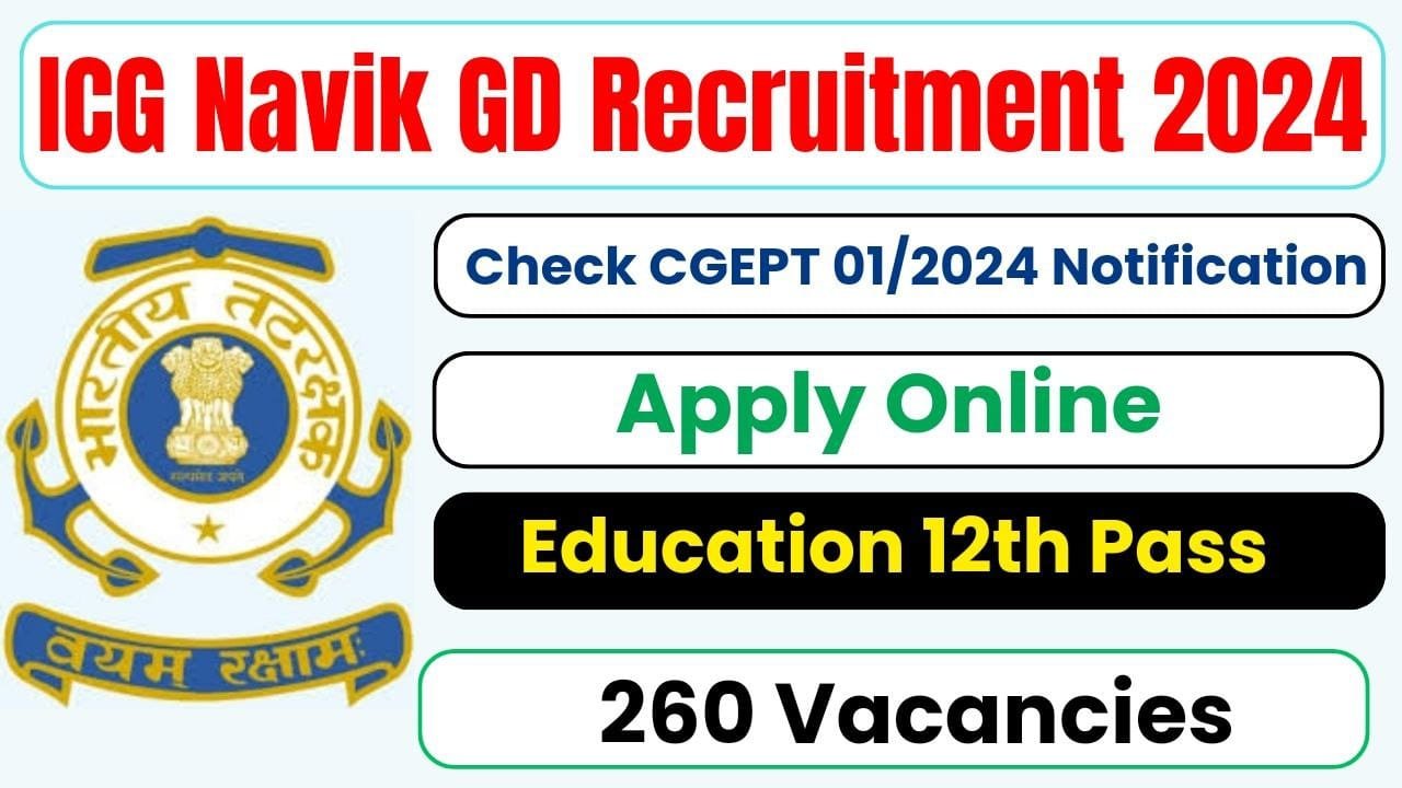 ICG Navik GD Recruitment 2024