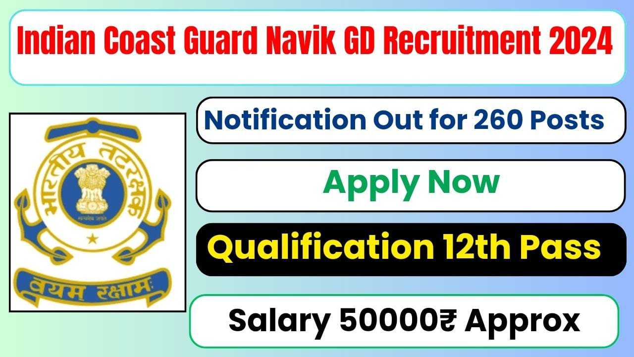 Indian Coast Guard Navik GD Recruitment 2024