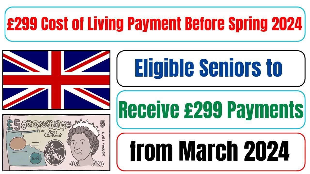 £299 Cost of Living Payment Before Spring 2024