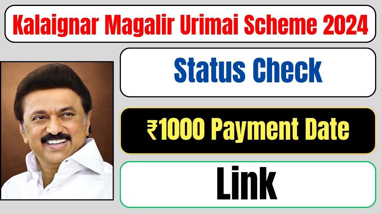 Kalaignar Magalir Urimai Scheme Status Check 2024