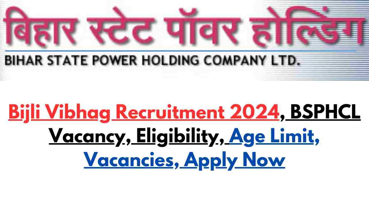 Bijli Vibhag Recruitment 2024