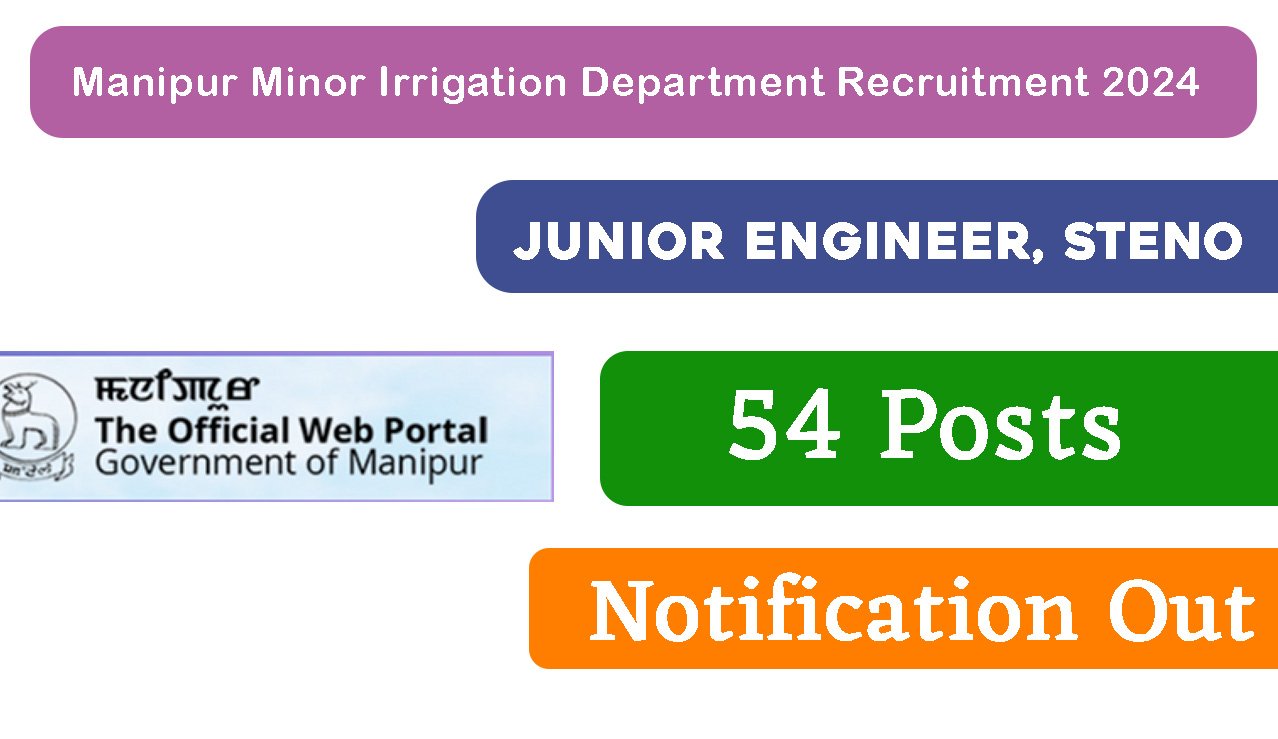 Manipur Minor Irrigation Department Recruitment 2024