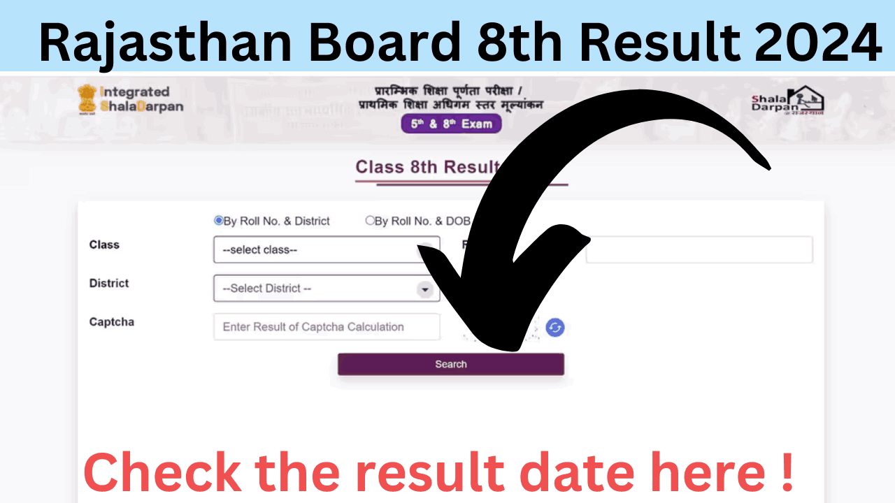 Rajasthan Board 8th Result 2024